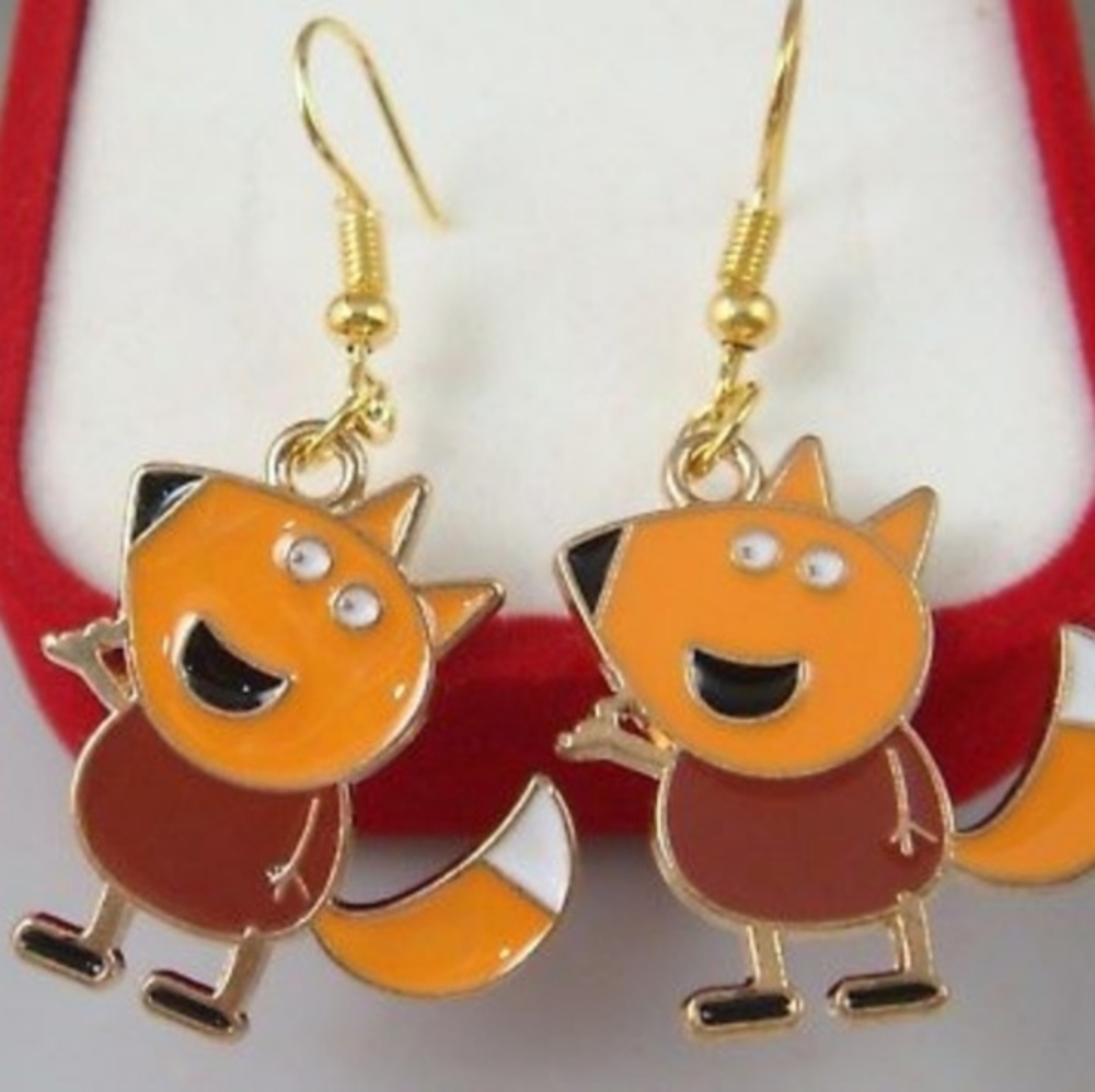 Peppa Pig🥕Freddy Fox 🥕Custom made Earrings